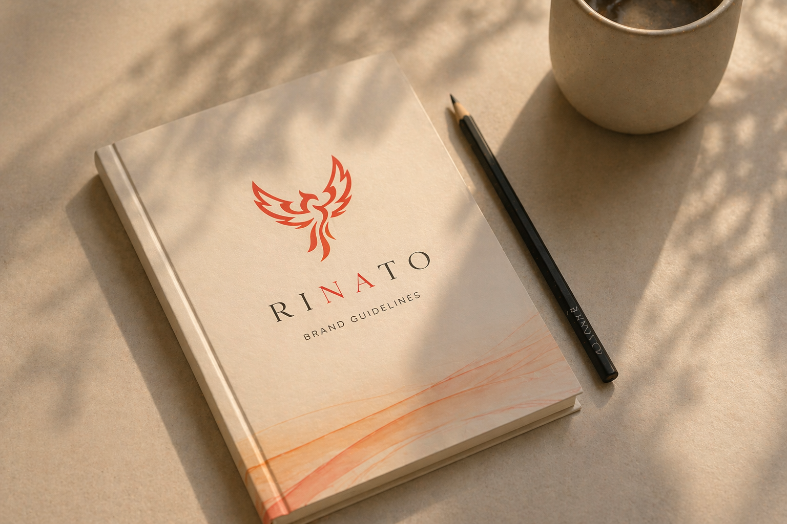 Brand identity work, logo, color palette, typography