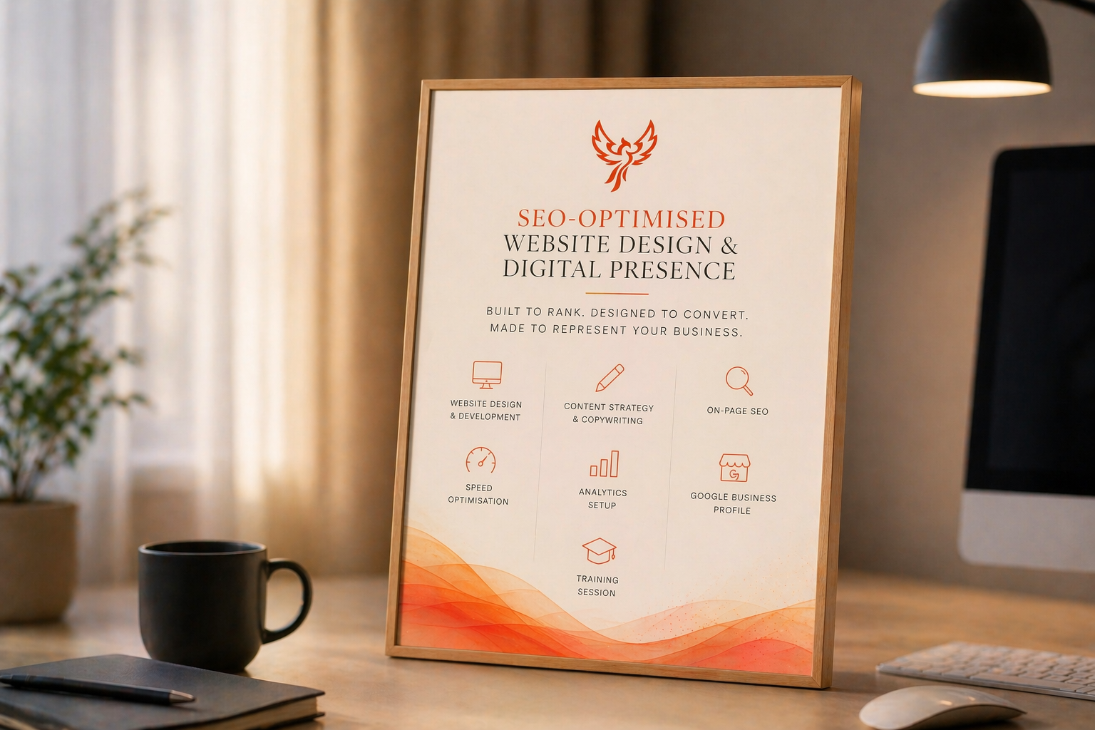 Modern responsive website design, laptop, tablet, phone