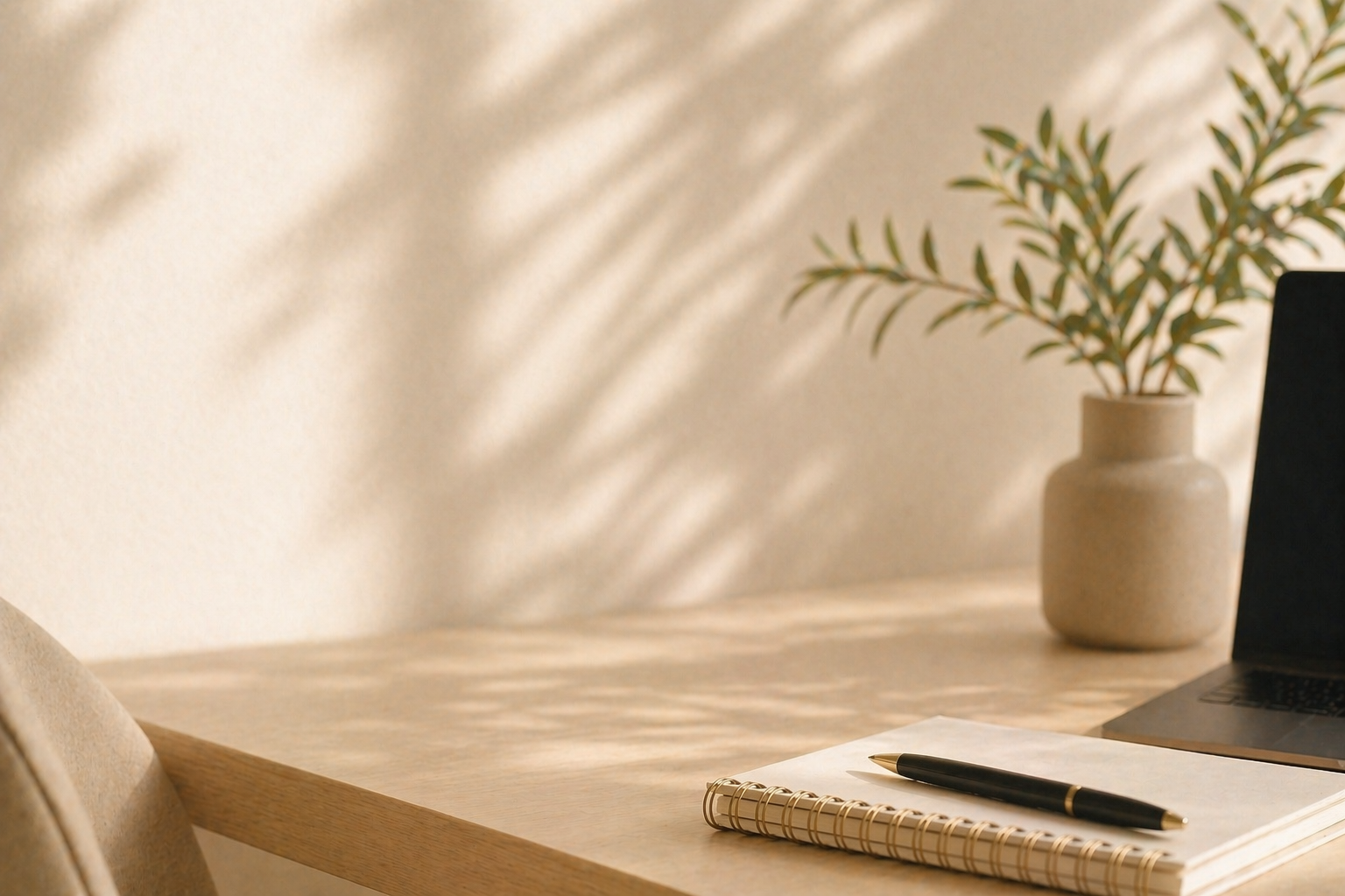 Warm workspace for a first Rinato Studio consultation