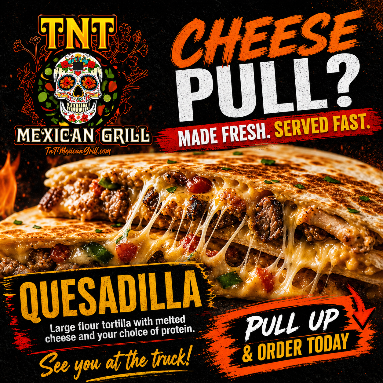TNT — atmospheric photo (food, fire, or branded application)